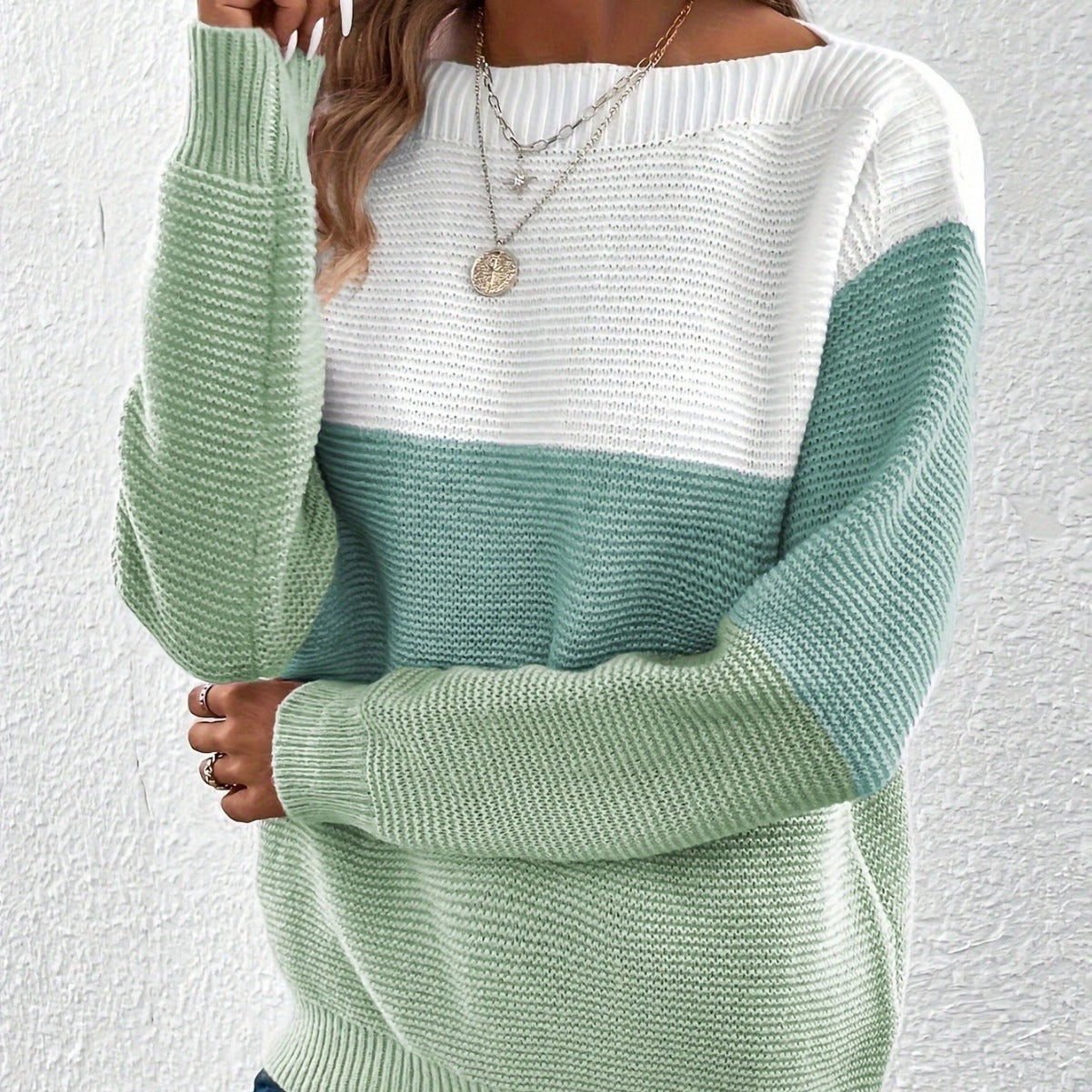 Pull en maille à col rond